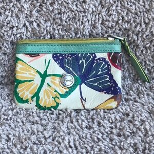 Fossil Leather Butterfly Print Wallet